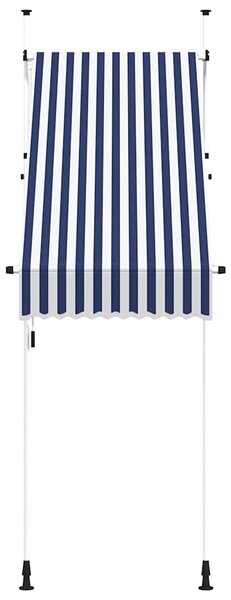 Tenda na ručno uvlačenje 100 cm plavo-bijela prugasta - Plava / N/A