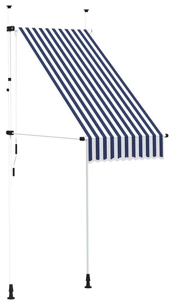 Tenda na ručno uvlačenje 100 cm plavo-bijela prugasta - Plava / N/A