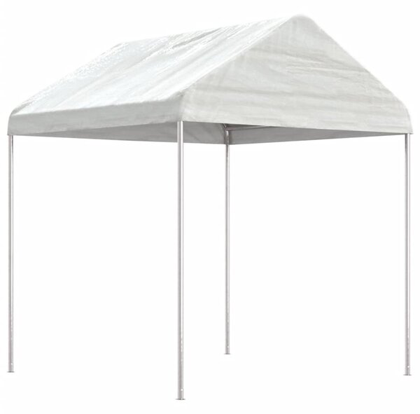 Sjenica s krovom bijela 2,28 x 2,23 x 2,69 m polietilen - Bijela / 2.28 x 2.23 x 2.69 m