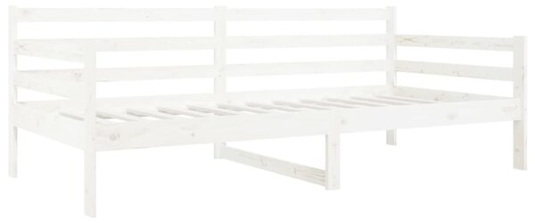 Dnevni krevet bez madraca bijeli 90 x 190 cm masivna borovina - Bijela / 90 x 190 cm