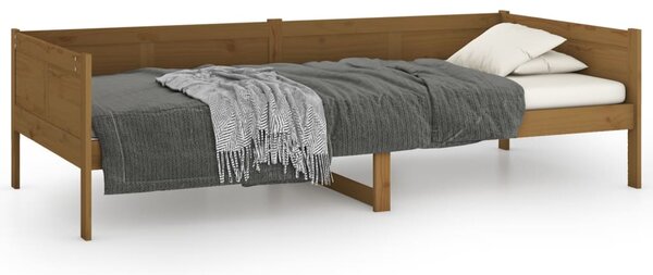 Dnevni ležaj od masivne borovine smeđa boja meda 90 x 190 cm - Smeđa / 90 x 190 cm