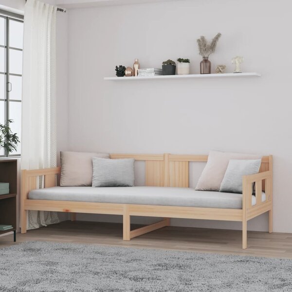 Dnevni ležaj od masivne borovine 90 x 190 cm - Smeđa / 90 x 190 cm