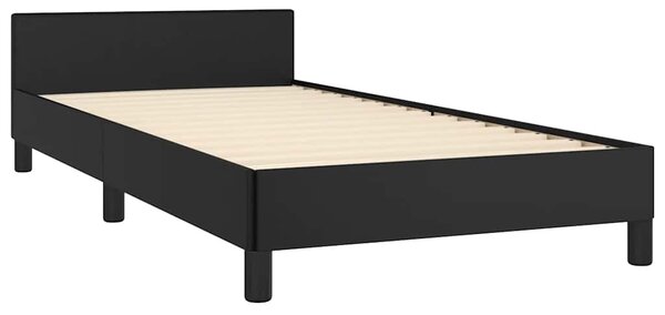Okvir kreveta s uzglavljem bez madraca crni 90x200 cm - Crna / 90 x 200 cm