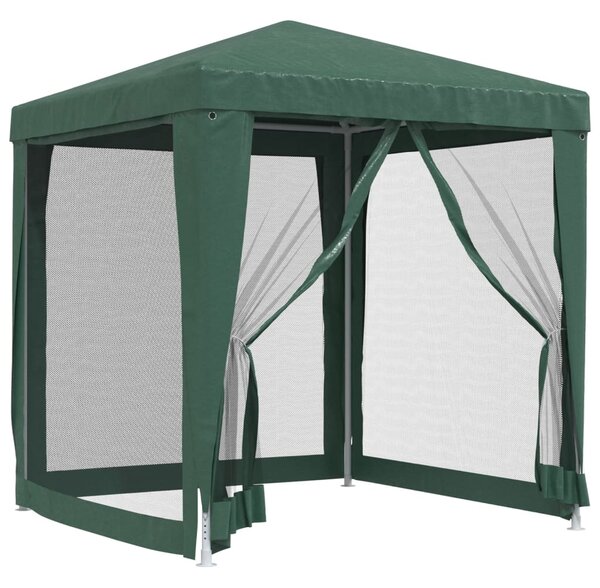 Šator za zabave s 4 mrežasta bočna zida zeleni 2 x 2 m HDPE - Zelena / 2 x 2 m