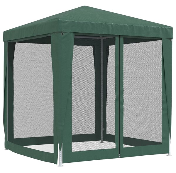 Šator za zabave s 4 mrežasta bočna zida zeleni 2 x 2 m HDPE - Zelena / 2 x 2 m