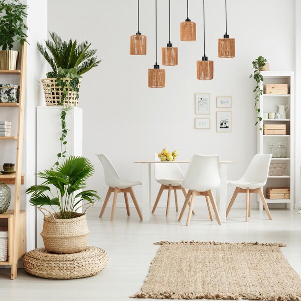 Lampa Viseća APP1822-6CP NATURE BLACK