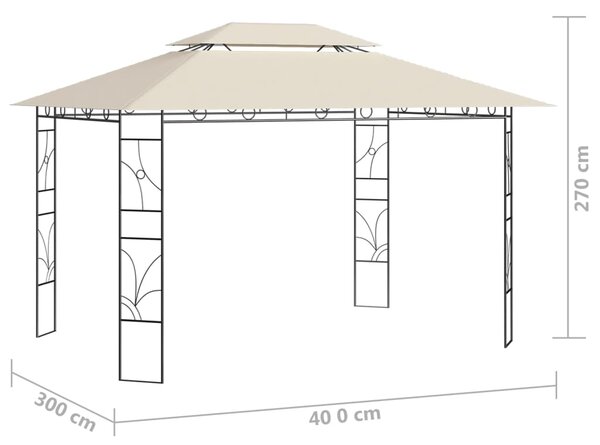 Sjenica 4 x 3 x 2,7 m krem 160 g/m² - Krema / N/A