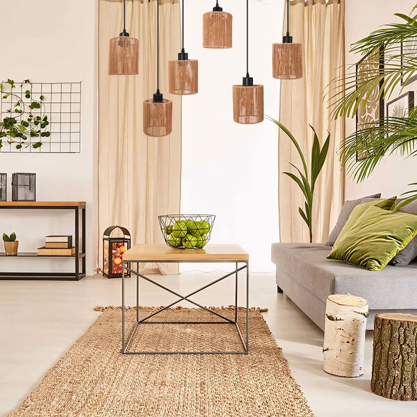 Lampa Viseća APP1822-6CP NATURE BLACK