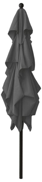 Vrtni suncobran s 3 razine i stupom 2,5 x 2,5 m antracit - Antracitno siva / 2.5 x 2.5 m