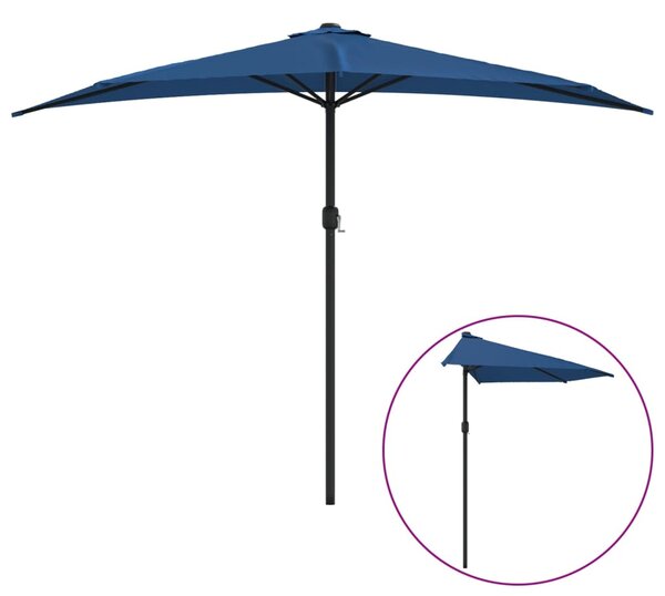 Balkonski suncobran plavi 300 x 155 x 223 cm polukružni - Plava / N/A