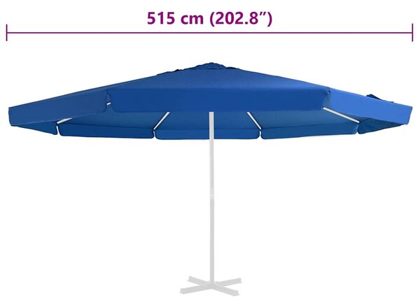 Zamjenska tkanina za vrtni suncobran 515 cm azurnoplava - azurnoplava / Φ 515 cm