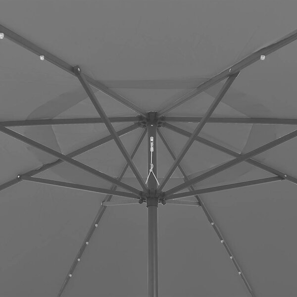 Vrtni suncobran s LED svjetlima 400 cm antracit - Antracitno siva / N/A