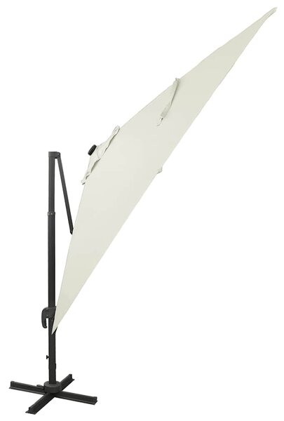 Konzolni vrtni suncobran sa stupom LED 300 cm boja pijeska - Bež / N/A