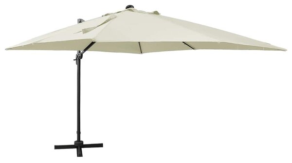 Konzolni vrtni suncobran sa stupom LED 300 cm boja pijeska - Bež / N/A