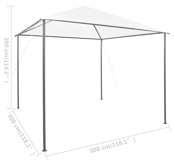 Sjenica 3 x 3 x 2,9 m bijela 180 g/m² - Bijela / 3 x 3 m