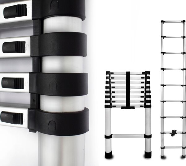 Aluminijske teleskopske ljestve 9 stepenica 125 kg