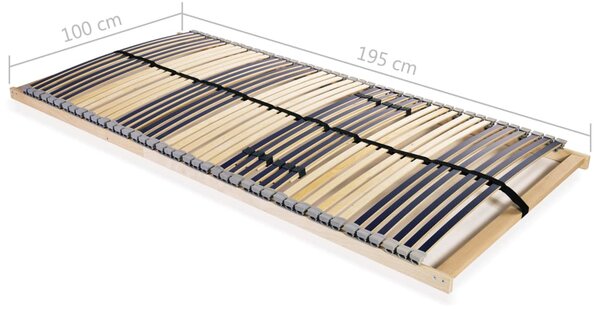 Podnica za krevet s 42 letvice i 7 zona 100 x 200 cm - Šarena / 100 x 200 cm