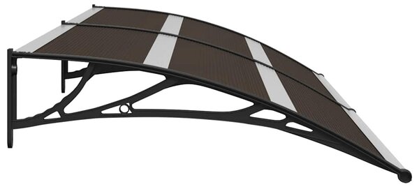 Nadstrešnica za vrata crna 240 x 75 cm PC - Crna / 240 x 75 cm