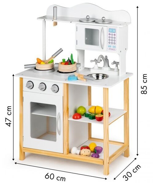 Drvena kuhinja za djecu + pribor Ecotoys