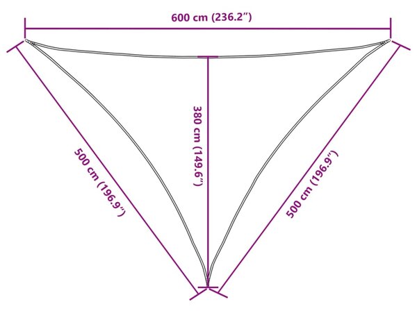 Jedro protiv sunca od tkanine trokutasto 5 x 5 x 6 m antracit - Antracitno siva / 5 x 5 x 6 m