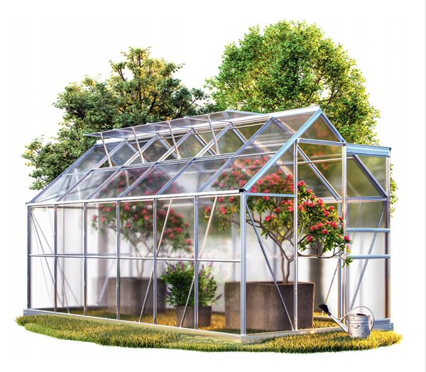 Plastenik od polikarbonata 380 cm x 190 cm x 195 cm - 7,22m2