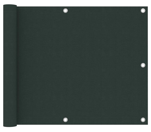 Balkonski zastor tamnozeleni 75 x 300 cm od tkanine Oxford - Zelena / 75 x 300 cm
