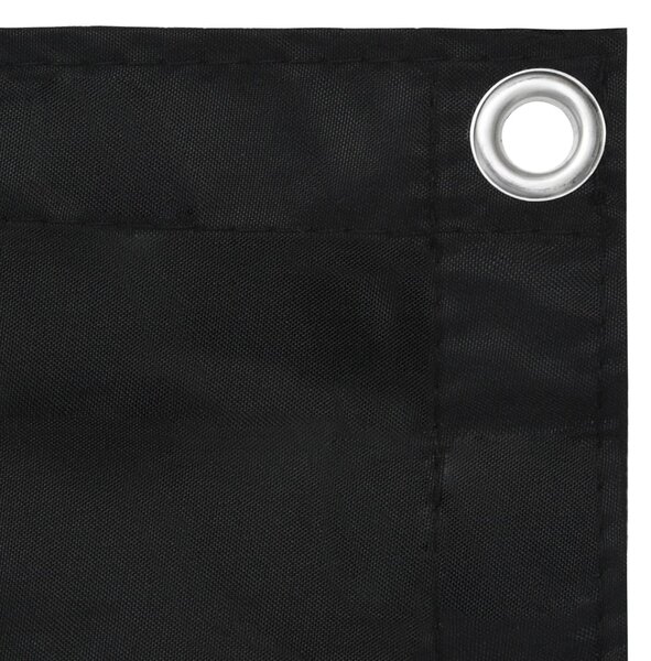 Balkonski zastor crni 75 x 300 cm od tkanine Oxford - Crna / 75 x 300 cm