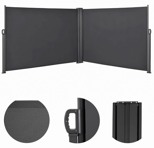 Bočna tenda za terasu 200×600 cm - antracit