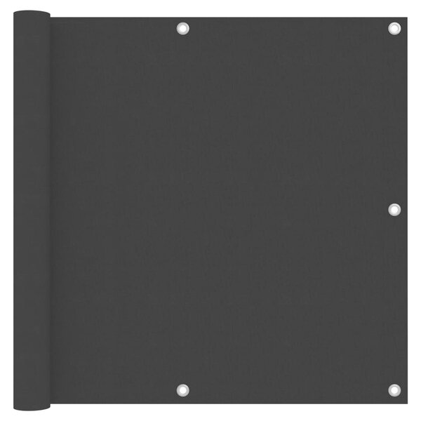Balkonski zastor crni 90 x 500 cm od tkanine Oxford - Crna / 90 x 500 cm