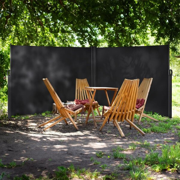 Bočna tenda za terasu 200×600 cm - antracit