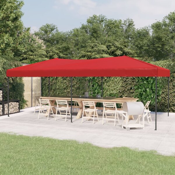 Sklopivi šator za zabave 3 x 6 m Crvena - Crvena / 3 x 6 m