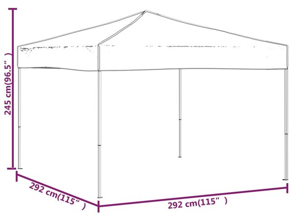 Sklopivi šator za zabave 3 x 3 m antracit - Antracitno siva / N/A