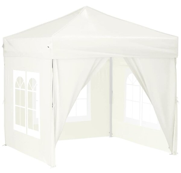 Sklopivi šator za zabave s bočnim zidovima 2 x 2 m krem - Krema / 2 x 2 m