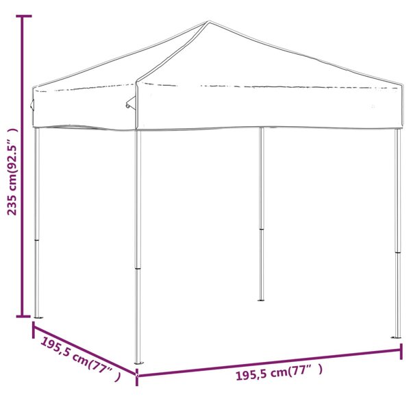 Sklopivi šator za zabave crveni 2 x 2 m - Crvena / 2 x 2 m