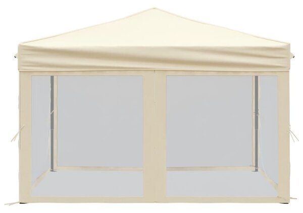 Sklopivi šator za zabave s bočnim zidovima 3 x 3 m krem - Krema / 3 x 3 m
