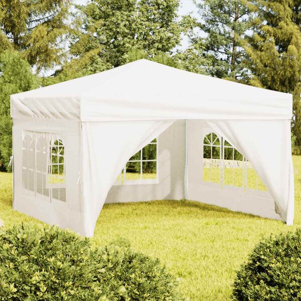 Sklopivi šator za zabave s bočnim zidovima 3 x 3 m krem - Krema / 3 x 3 m