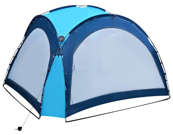 Šator za zabave LED s 4 bočna zida 3,6 x 3,6 x 2,3 m plavi - Plava / N/A