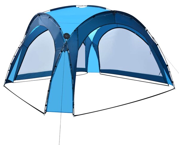 Šator za zabave LED s 4 bočna zida 3,6 x 3,6 x 2,3 m plavi - Plava / N/A