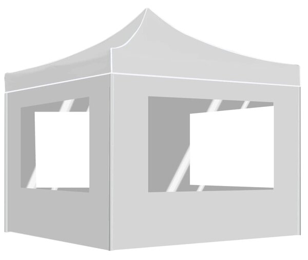 Sklopivi šator za zabave sa zidovima aluminijski 2 x 2 m bijeli - Bijela / N/A