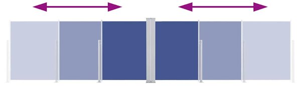 Uvlačiva bočna tenda 100 x 600 cm plava - Plava / 100 x 600 cm
