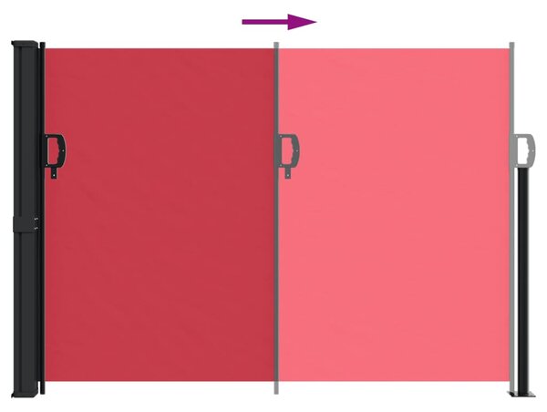 Uvlačiva bočna tenda 140 x 600 cm crvena - Crvena / 140 x 600 cm