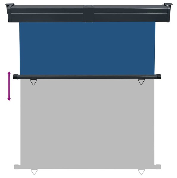 Balkonska bočna tenda 175 x 250 cm plava - Plava / 175 x 250 cm