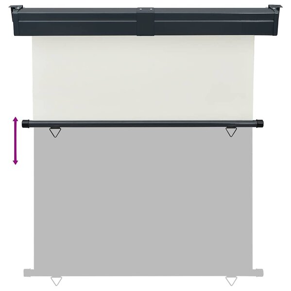 Balkonska bočna tenda 165 x 250 cm krem - Krema / 165 x 250 cm