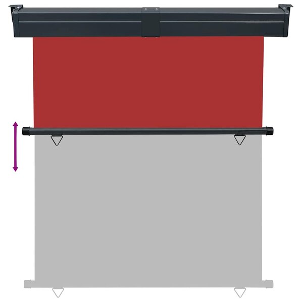 Balkonska bočna tenda 165 x 250 cm crvena - Crvena / 165 x 250 cm