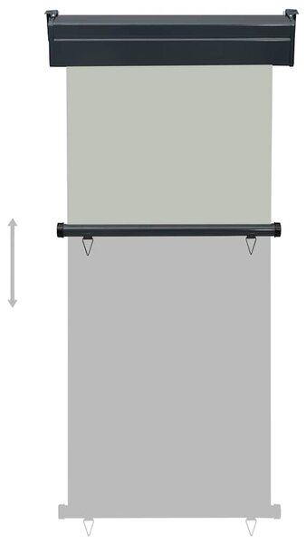 Balkonska bočna tenda 85 x 250 cm siva - Siva / 85 x 250 cm