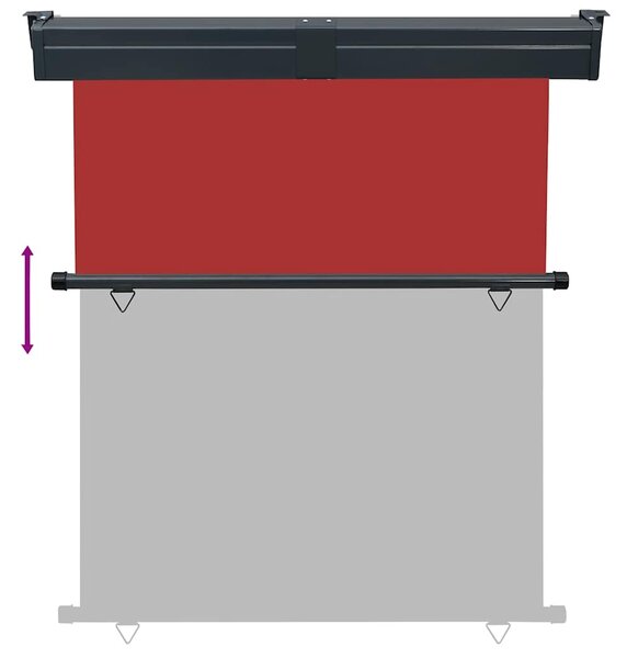 Balkonska bočna tenda 145 x 250 cm crvena - Crvena / 145 x 250 cm