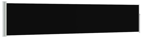 Uvlačiva bočna tenda za terasu 100 x 500 cm crna - Crna / 100 x 500 cm