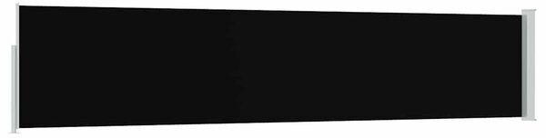 Uvlačiva bočna tenda za terasu 100 x 500 cm crna - Crna / 100 x 500 cm
