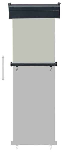 Balkonska bočna tenda 65 x 250 cm siva - Siva / 65 x 250 cm