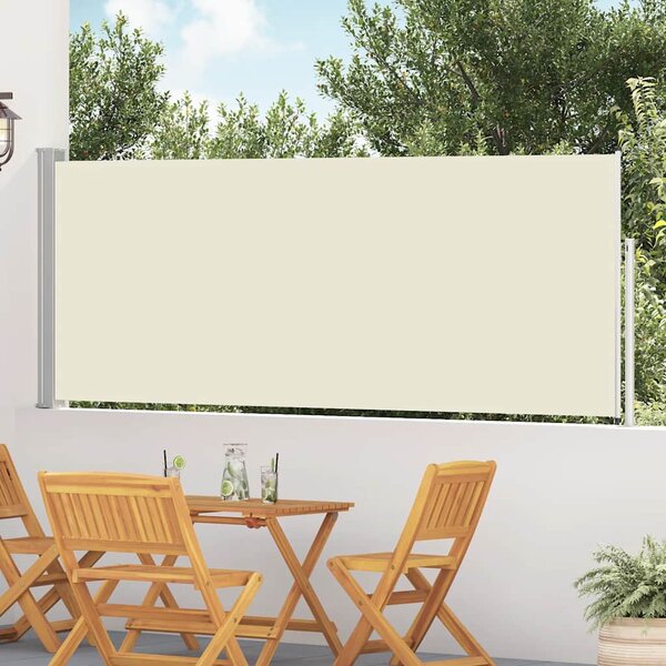 Uvlačiva bočna tenda za terasu 120 x 500 cm krem - Krema / 117 x 500 cm